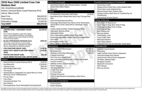 Photos of 2020 Ram 2500 Limited for sale in Abrams, WI at Gregg Young Abrams Chrysler Dodge Jeep Ram
