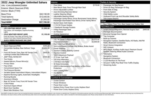 Photos of 2022 Jeep Wrangler Unlimited Sahara for sale in Abrams, WI at Gregg Young Abrams Chrysler Dodge Jeep Ram