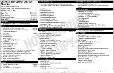 Photos of 2023 Ram 1500 Laramie for sale in Abrams, WI at Gregg Young Abrams Chrysler Dodge Jeep Ram
