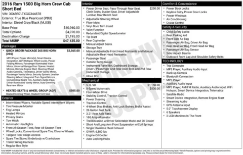 Photos of 2016 Ram 1500 Big Horn for sale in Abrams, WI at Gregg Young Abrams Chrysler Dodge Jeep Ram