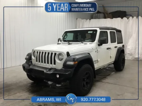White 2018 Jeep Wrangler Unlimited Sport S for sale in Abrams, WI