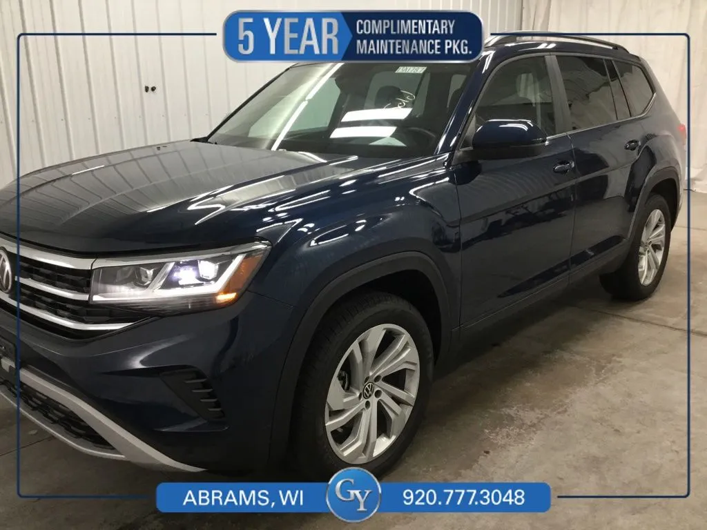 Blue 2023 Volkswagen Atlas 3.6L V6 SE w/Technology for sale in Abrams, WI