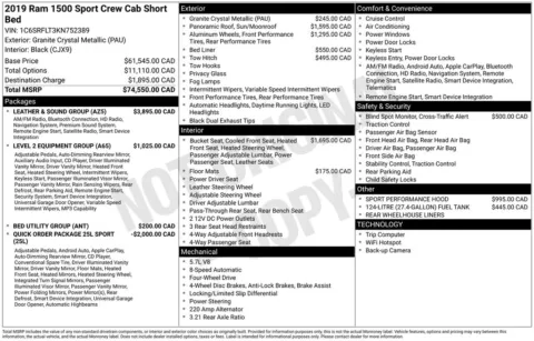 Photos of 2019 Ram 1500 Rebel for sale in Abrams, WI at Gregg Young Abrams Chrysler Dodge Jeep Ram