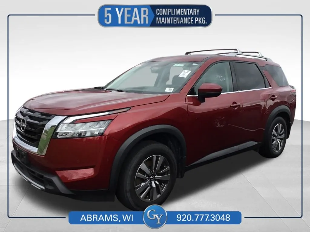 Red 2023 Nissan Pathfinder SL for sale in Abrams, WI