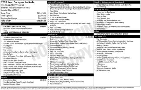 Photos of 2020 Jeep Compass Latitude for sale in Abrams, WI at Gregg Young Abrams Chrysler Dodge Jeep Ram
