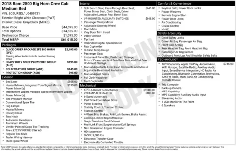 Photos of 2018 Ram 2500 Big Horn for sale in Abrams, WI at Gregg Young Abrams Chrysler Dodge Jeep Ram