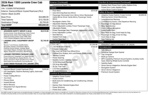 Photos of 2026 Ram 1500 Laramie for sale in Abrams, WI at Gregg Young Abrams Chrysler Dodge Jeep Ram