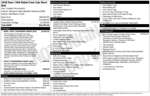 Photos of 2020 Ram 1500 Rebel for sale in Abrams, WI at Gregg Young Abrams Chrysler Dodge Jeep Ram
