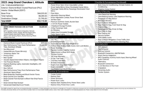 Photos of 2023 Jeep Grand Cherokee L Altitude for sale in Abrams, WI at Gregg Young Abrams Chrysler Dodge Jeep Ram