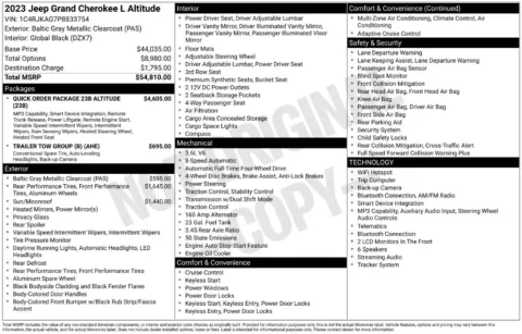 Photos of 2023 Jeep Grand Cherokee L Altitude for sale in Abrams, WI at Gregg Young Abrams Chrysler Dodge Jeep Ram