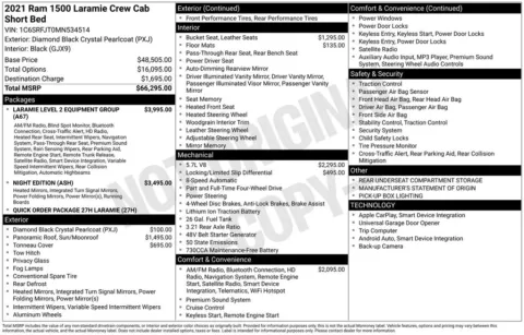 Photos of 2021 Ram 1500 Laramie for sale in Abrams, WI at Gregg Young Abrams Chrysler Dodge Jeep Ram