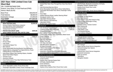 Photos of 2021 Ram 1500 Limited for sale in Abrams, WI at Gregg Young Abrams Chrysler Dodge Jeep Ram