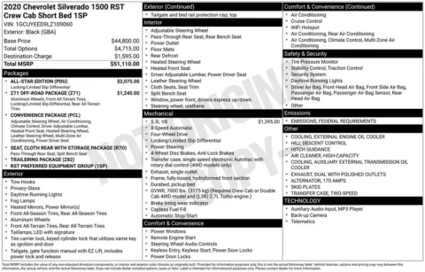 Photos of 2020 Chevrolet Silverado 1500 RST for sale in Abrams, WI at Gregg Young Abrams Chrysler Dodge Jeep Ram