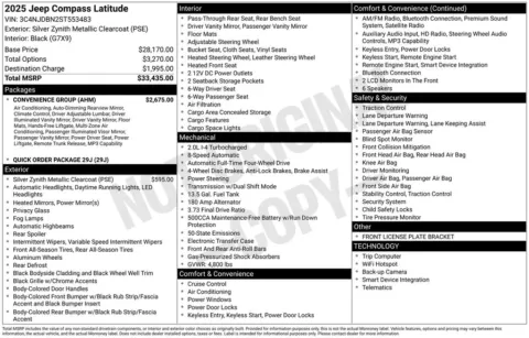 Photos of 2025 Jeep Compass Latitude for sale in Abrams, WI at Gregg Young Abrams Chrysler Dodge Jeep Ram