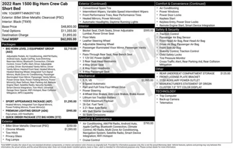 Photos of 2022 Ram 1500 Big Horn/Lone Star for sale in Abrams, WI at Gregg Young Abrams Chrysler Dodge Jeep Ram