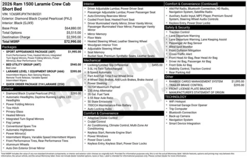 Photos of 2026 Ram 1500 Laramie for sale in Abrams, WI at Gregg Young Abrams Chrysler Dodge Jeep Ram