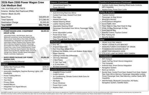 Photos of 2026 Ram 2500 Rebel for sale in Abrams, WI at Gregg Young Abrams Chrysler Dodge Jeep Ram