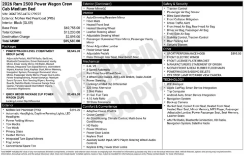 Photos of 2026 Ram 2500 Rebel for sale in Abrams, WI at Gregg Young Abrams Chrysler Dodge Jeep Ram