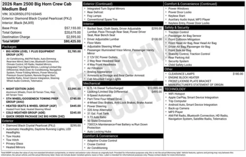 Photos of 2026 Ram 2500 Big Horn for sale in Abrams, WI at Gregg Young Abrams Chrysler Dodge Jeep Ram