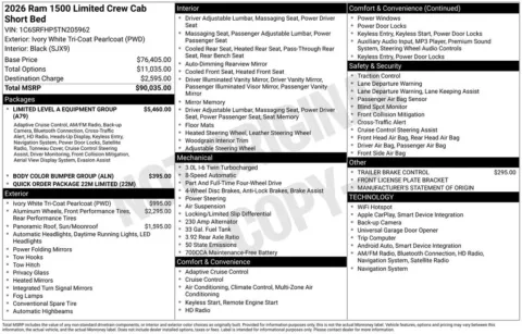 Photos of 2026 Ram 1500 Limited for sale in Abrams, WI at Gregg Young Abrams Chrysler Dodge Jeep Ram