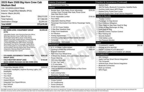 Photos of 2025 Ram 2500 Big Horn for sale in Abrams, WI at Gregg Young Abrams Chrysler Dodge Jeep Ram