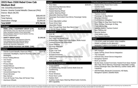 Photos of 2025 Ram 2500 Rebel for sale in Abrams, WI at Gregg Young Abrams Chrysler Dodge Jeep Ram