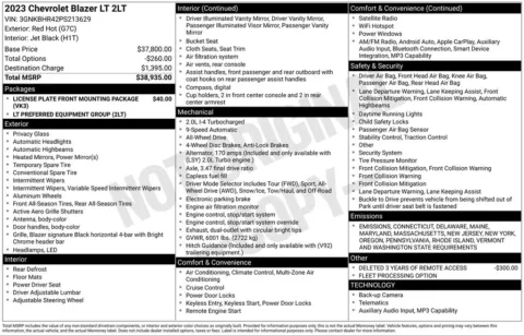 Photos of 2023 Chevrolet Blazer LT for sale in Abrams, WI at Gregg Young Abrams Chrysler Dodge Jeep Ram