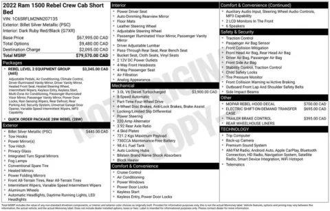 Photos of 2022 Ram 1500 Rebel for sale in Abrams, WI at Gregg Young Abrams Chrysler Dodge Jeep Ram
