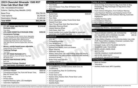 Photos of 2023 Chevrolet Silverado 1500 RST for sale in Abrams, WI at Gregg Young Abrams Chrysler Dodge Jeep Ram