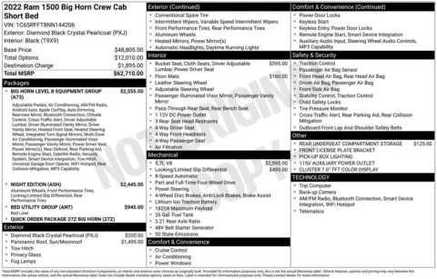 Photos of 2022 Ram 1500 Big Horn/Lone Star for sale in Abrams, WI at Gregg Young Abrams Chrysler Dodge Jeep Ram