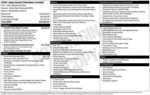 Photos of 2025 Jeep Grand Cherokee Limited for sale in Abrams, WI at Gregg Young Abrams Chrysler Dodge Jeep Ram