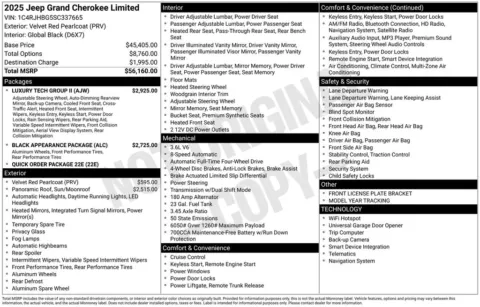 Photos of 2025 Jeep Grand Cherokee Limited for sale in Abrams, WI at Gregg Young Abrams Chrysler Dodge Jeep Ram