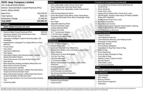 Photos of 2025 Jeep Compass Limited for sale in Abrams, WI at Gregg Young Abrams Chrysler Dodge Jeep Ram