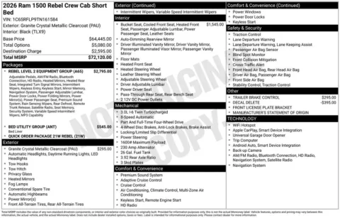 Photos of 2026 Ram 1500 Rebel for sale in Abrams, WI at Gregg Young Abrams Chrysler Dodge Jeep Ram