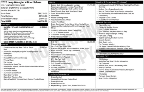 Photos of 2025 Jeep Wrangler Sahara for sale in Abrams, WI at Gregg Young Abrams Chrysler Dodge Jeep Ram