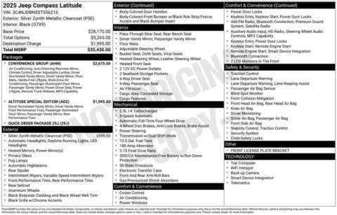 Photos of 2025 Jeep Compass Latitude for sale in Abrams, WI at Gregg Young Abrams Chrysler Dodge Jeep Ram