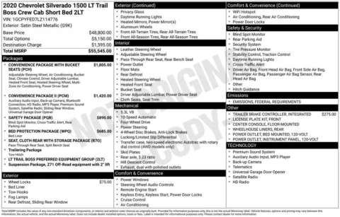 Photos of 2020 Chevrolet Silverado 1500 LT Trail Boss for sale in Abrams, WI at Gregg Young Abrams Chrysler Dodge Jeep Ram