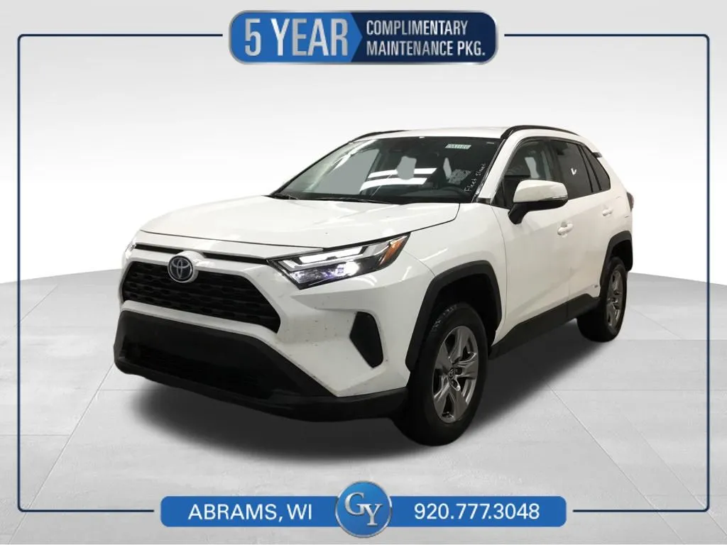 White 2023 Toyota RAV4 Hybrid XLE for sale in Abrams, WI
