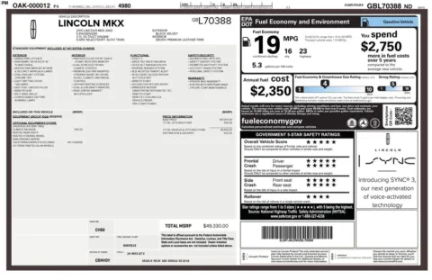 Photos of 2016 Lincoln MKX Reserve for sale in Abrams, WI at Gregg Young Abrams Chrysler Dodge Jeep Ram