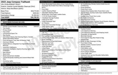 Photos of 2022 Jeep Compass Trailhawk for sale in Abrams, WI at Gregg Young Abrams Chrysler Dodge Jeep Ram