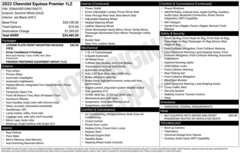 Photos of 2022 Chevrolet Equinox Premier for sale in Newton, IA at Gregg Young Cadillac of Newton