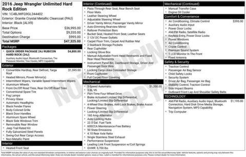 Photos of 2016 Jeep Wrangler Unlimited Rubicon for sale in Newton, IA at Gregg Young Cadillac of Newton