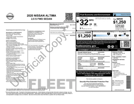 Photos of 2020 Nissan Altima 2.5 S for sale in Newton, IA at Gregg Young Cadillac of Newton