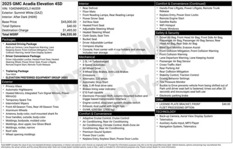 Photos of 2025 GMC Acadia Elevation for sale in Newton, IA at Gregg Young Cadillac of Newton