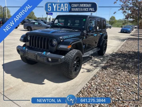 Black 2021 Jeep Wrangler Unlimited Rubicon 4xe for sale in Newton, IA