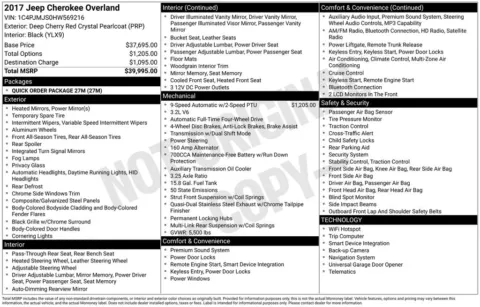 Photos of 2017 Jeep Cherokee Overland for sale in Newton, IA at Gregg Young Cadillac of Newton