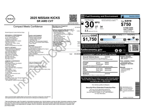 Photos of 2025 Nissan Kicks SR for sale in Newton, IA at Gregg Young Cadillac of Newton