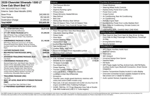 Photos of 2020 Chevrolet Silverado 1500 LT for sale in Newton, IA at Gregg Young Cadillac of Newton