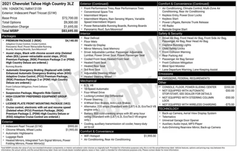 Photos of 2021 Chevrolet Tahoe High Country for sale in Newton, IA at Gregg Young Cadillac of Newton