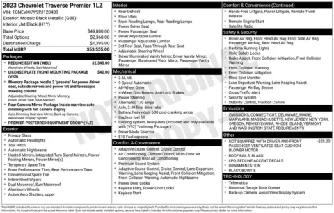 Photos of 2023 Chevrolet Traverse Premier for sale in Marshalltown, IA at Gregg Young Chevrolet Marshalltown